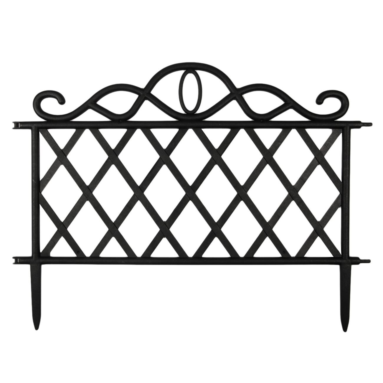 Gardulet pentru gradina sau balcon, dreptunghiular, negru, 3 buc